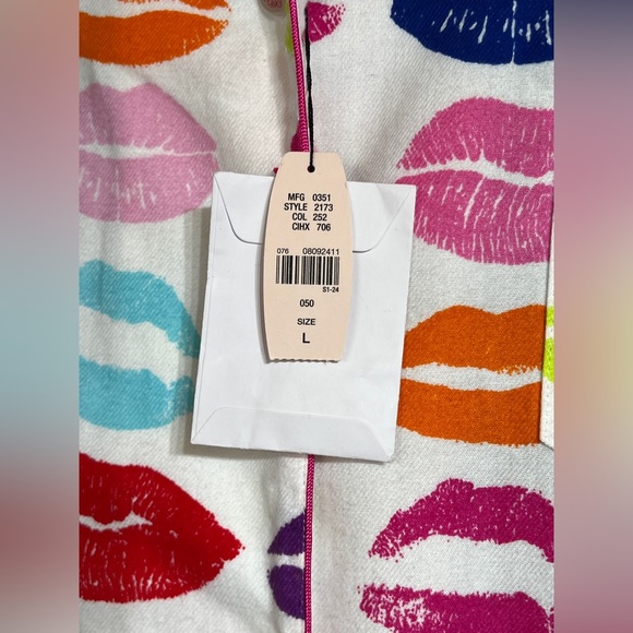 Victorias Secret bright heart print pyjamas top large - Picture 7 of 12